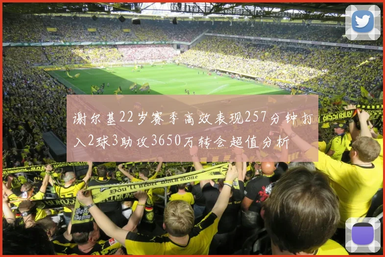 谢尔基22岁赛季高效表现257分钟打入2球3助攻3650万转会超值分析